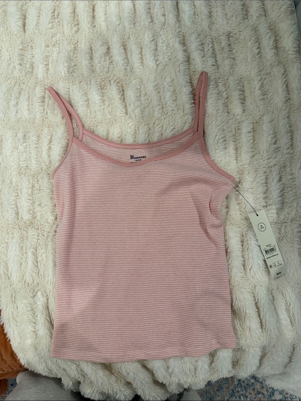 Bloomingdale's Blush Pink Ribbed Camisole Tank